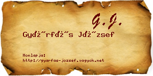 Gyárfás József névjegykártya